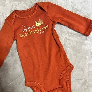 3 months Thanksgiving onesie